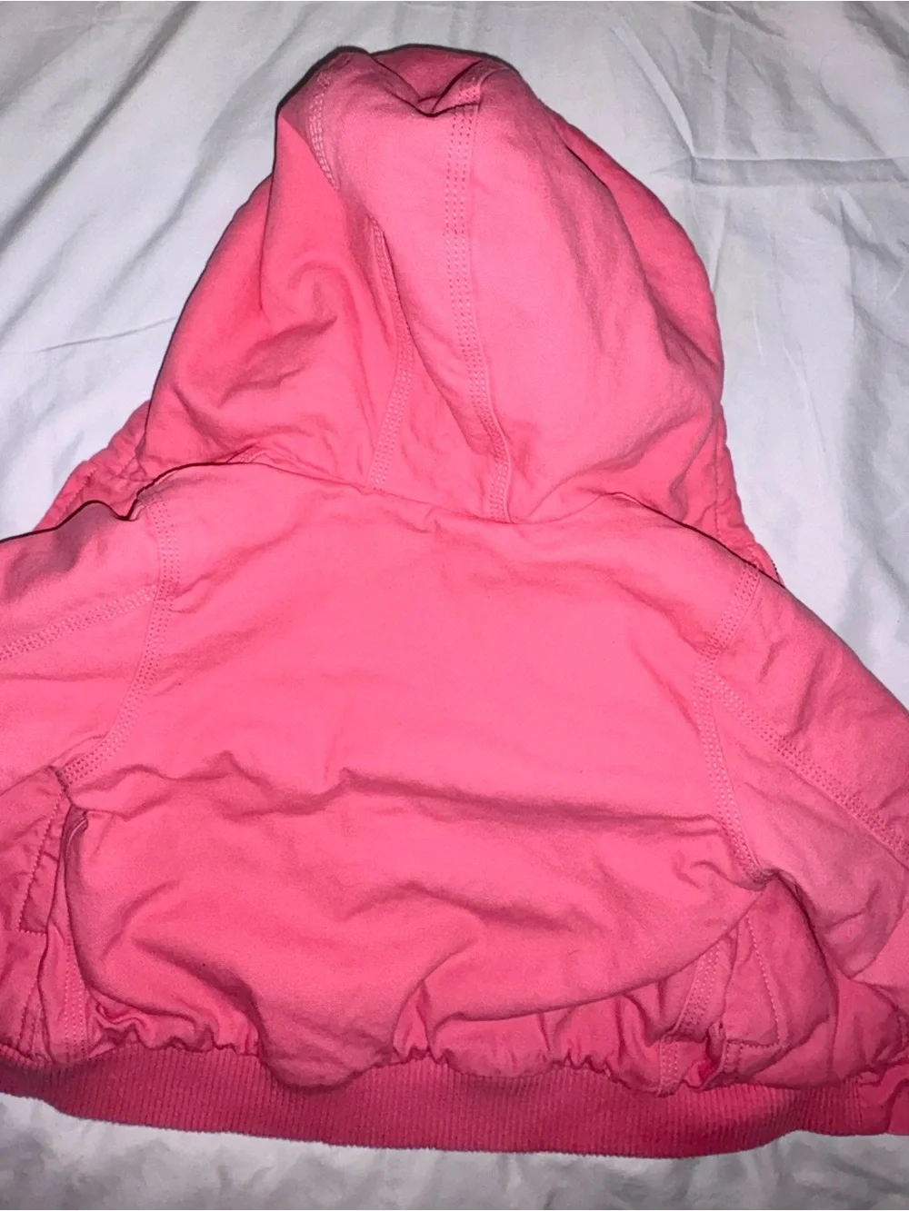 Toddler Carhartt Pink Hooded Sherpa-Lined Jacket